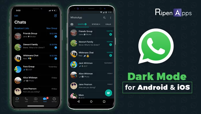 WhatsApp Finally has arrived with Dark Mode for Android & iPhone Globally