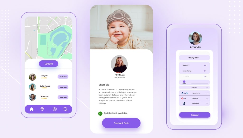 Various Features of Babysitting & Nanny Finder App