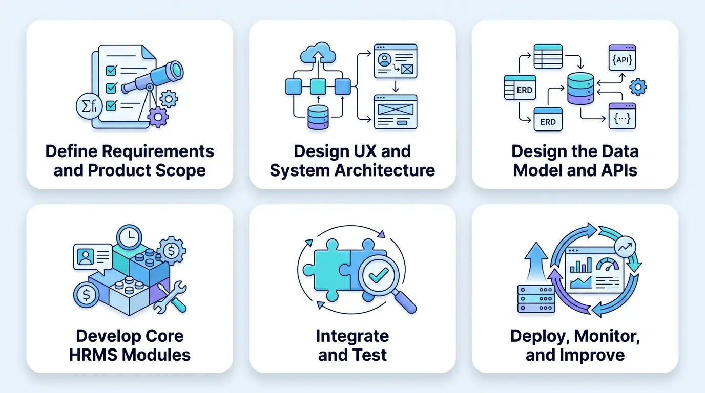 HRMS Software Development Process: 6 Steps