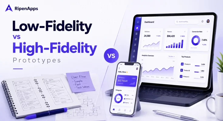 low-fidelity vs high-fidelity prototypes