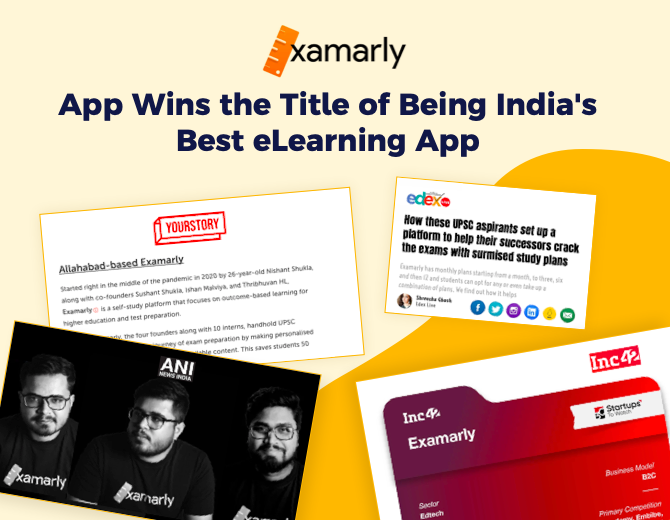 Examarly- India’s most recognized eLearning app for UPSC Aspirants-National Start-Up Day